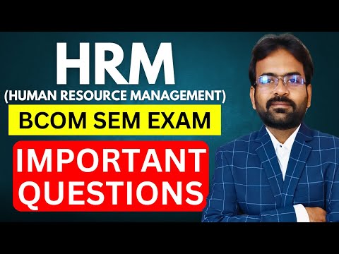 Human Resource Management HRM Chapter 1 BCom BBA CWG For Bcom