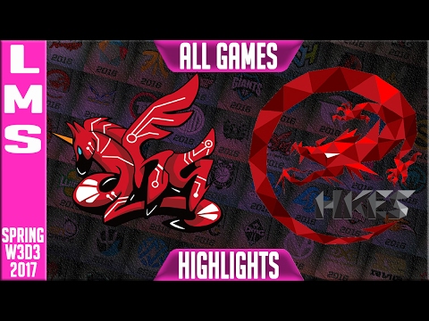 AHQ vs HKE Highlights Game All Games - LMS W3D3 Spring 2017 - AHQ vs HKE All Games (NO ENGLISH)