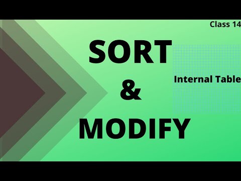 SAP ABAP Tutorial | Class 14 | Report-7 | Internal Table Operation part 3 |SORT