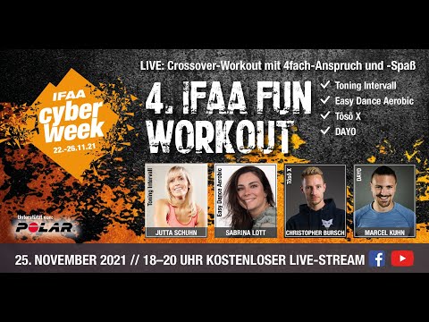 4. IFAA Fun Workout live auf Facebook & YouTube: Die IFAA-Fitnessparty geht weiter! (Kostenlos)