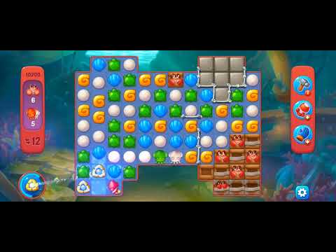 Fishdom Hard Level 10200 (with ingame lightning booster) @choraelmin