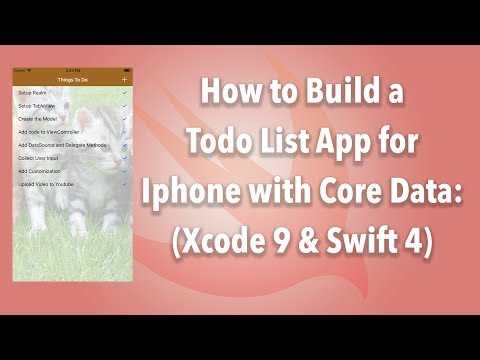 How to Build a Todo List App with Core Data for Iphone (Xcode 9 and Swift 4)