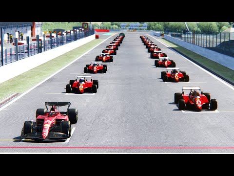 Ferrari F1 2022 vs Ferrari F1 1982 (Villenuve - Sheckter) at Silverstone
