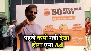A Never Seen Ad, Burger King Shows Off Its Ad Banner When Hrithik Roshan Poses For The Paparazzi