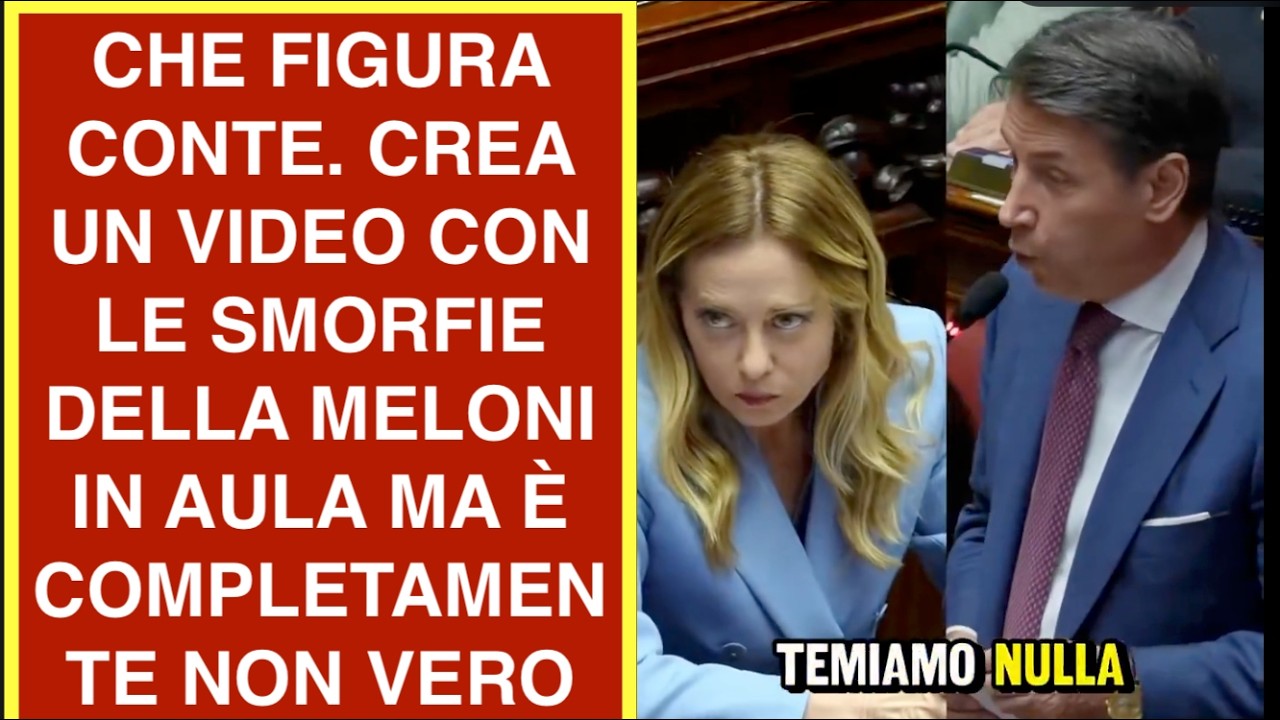 CHE FIGURA CONTE. CREA UN VIDEO CON LE SMORFIE DELLA MELONI IN AULA MA È COMPLETAMENTE NON VERO