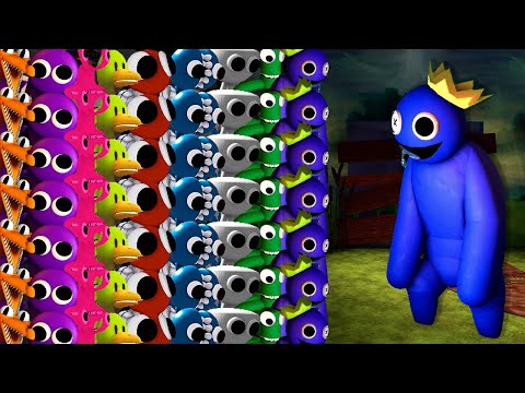 FNF 3D Blue Vs Different Characters Rainbow Friends | Friday Night Funkin Mod Roblox