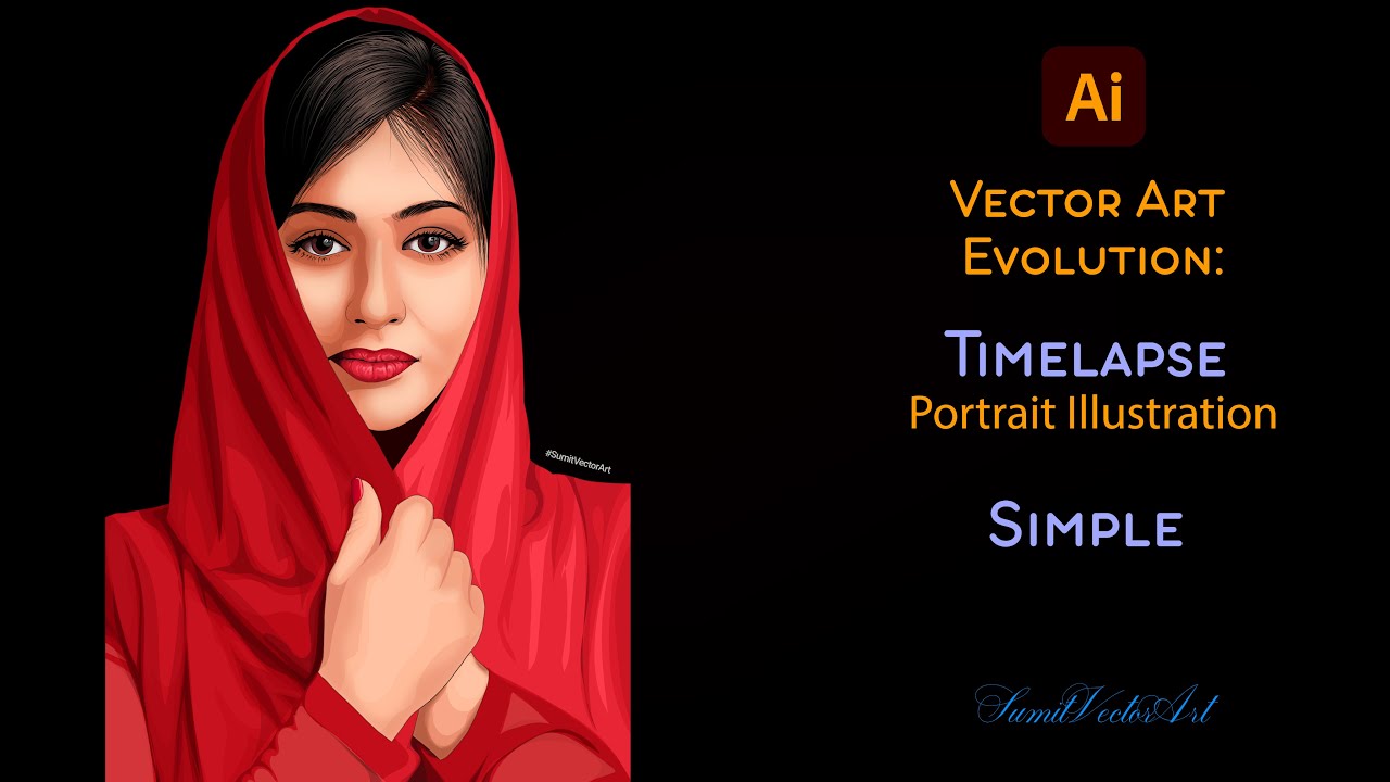 Fast and Beautiful: Timelapse Vector Portrait Illustration | Vector Art - Adobe