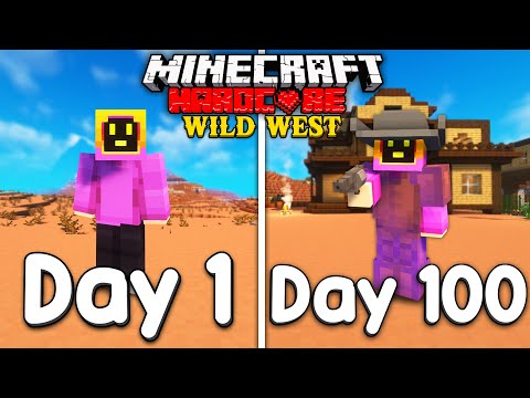 I Survived 100 Days Of Minecraft Hardcore In The WILD WEST!