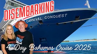 CARNIVAL CONQUEST: Disembarkation, Biscayne Bay, PortMiami  10/17/25