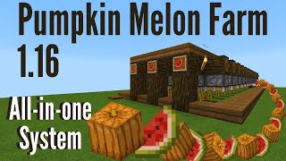 The Most Efficient Pumpkin And Mellon Farm(Minecraft 1.17.1)