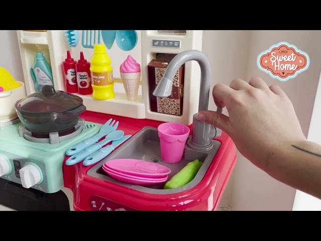 Vídeo relacionado con COLORBABY My Home Mini frigorífico con Alimentos y Bebidas, Luces y Sonido, 4 Puertas y 1 cajón, Más de 20 Accesorios, Juego de rol, Motricidad Fina, Niños + 3 años (39569)
