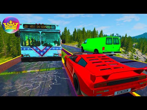 Cars VS Glass Bridge (SQUID GAME) - BeamNG.Drive