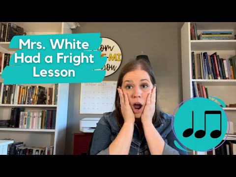 Mrs. White Had a Fright Halloween Song to Teach Quarter Note and Eighth Notes Elementary Music