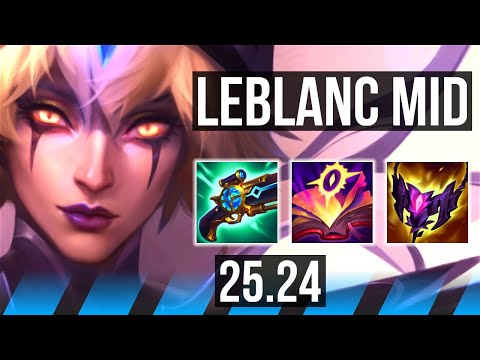 LEBLANC vs FIZZ (MID) | Good KDA: 20/2/9 | NA Master | 25.24