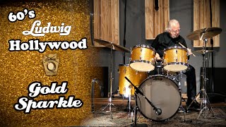 Video thumbnail for 60s Pre-Serial Ludwig Hollywood Drum Kit - Gold Sparkle by Steve Maxwell Drums