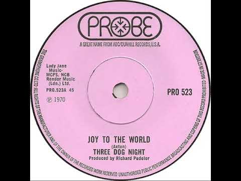 UK New Entry 1971 (96) Three Dog Night - Joy To The World