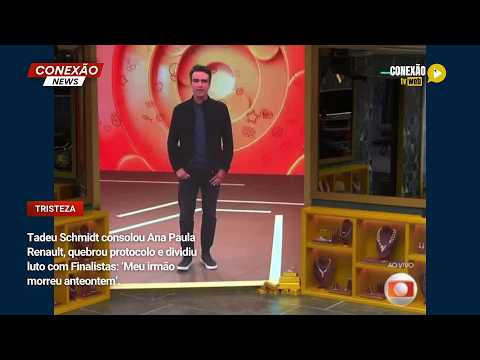 Vídeo: Tadeu Schmidt consolou Ana Paula Renault, quebrou protocolo e dividiu luto com Finalistas: ‘Meu irmão morreu anteontem’.