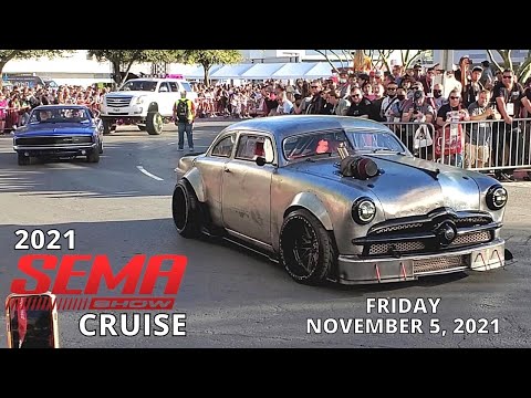 SEMA Cruise 2021 - Highlights Of Awesome Cars And Trucks Leaving The 2021 SEMA Show Las Vegas