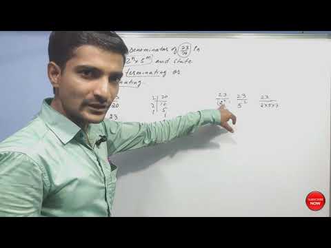 Express the denominator of2023 in the form of 2n × 5m and statewhether the given fraction is termina