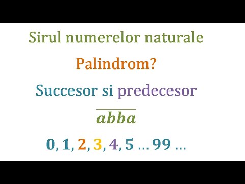 Rasturnatul, predecesorul si succesorul unui numar natural. Ce este un palindrom? (Clasa a 5-a)