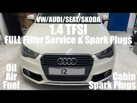 Audi A1 1.4 TFSI FULL Filter Service & Spark Plugs - CAXA Engine