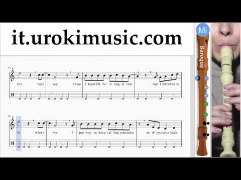 Corso di Flauto Dolce B. Taylor Swift & Zayn - I Don't Wanna Live Forever Tablature Tab Parte#2 um