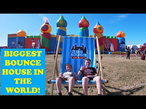 WORLD'S LARGEST BOUNCE HOUSE -BIG BOUNCE AMERICA! (We also LOST our camera)