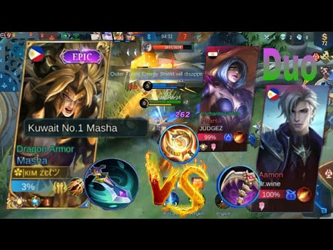 Mag duo Aamon  Pharsa Vs Masha top global//#masha #topglobal #mlbb #mobilelegends #top1globalplayer