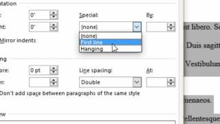 Microsoft Word - First Line Indent
