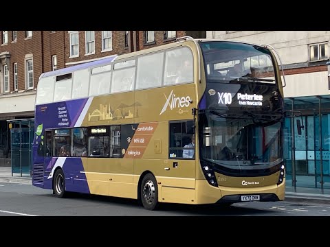 Go North East Alexander Dennis E40D Trident 2 6352 YX70OKM X10 to Newcastle