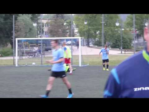 Szymon Ziemann (Luzino) gol z Amatorem