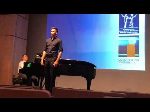 Mein Sehnen, Mein Wähnen, Zachary Wilson Baritone