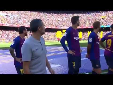 Los jugadores del Barcelona se sorprenden de la hinchada de Boca