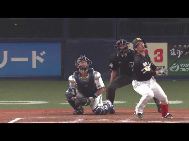 【7回表】ホークス・甲斐がレフトポール際にホームランを放つ!! 2021/3/30 B-H