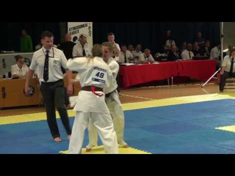 British Karate Kyokushinkai 8th Cup of Europe Zoe Leigh Moulden v Lilla Herczeg
