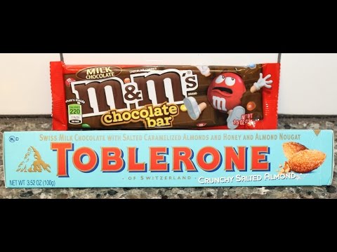 Toblerone: Crunchy Salted Almond Chocolate Bar & M&M’s Chocolate Bar Review
