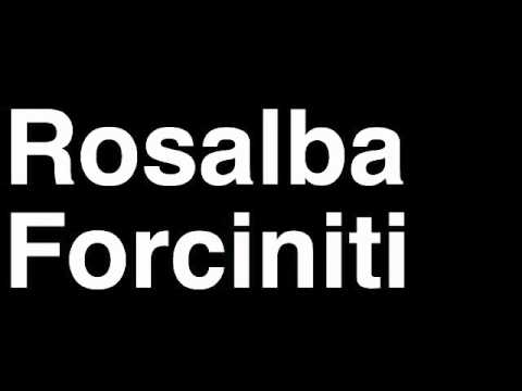 How to Pronounce Rosalba Forciniti Italy Bronze Medal Women's Judo London 2012 Olympics Video