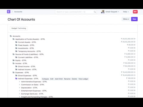 ERPNext - Chart of Accounts - ERPNext Demo