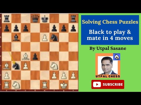 Black to play & mate in 4 moves for Beginners (Puzzle #129)