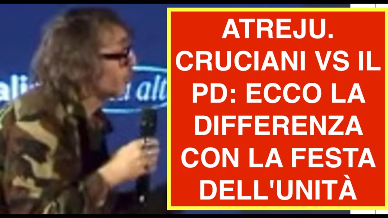 ATREJU. CRUCIANI VS IL PD: ECCO LA DIFFERENZA CON LA FESTA DELL'UNITÀ