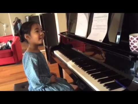 7 year old Savannah working on Midnight Rhapsody, by Melody Bober