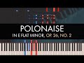 Frédéric Chopin - Polonaise in E flat Minor, Op. 26, No. 2