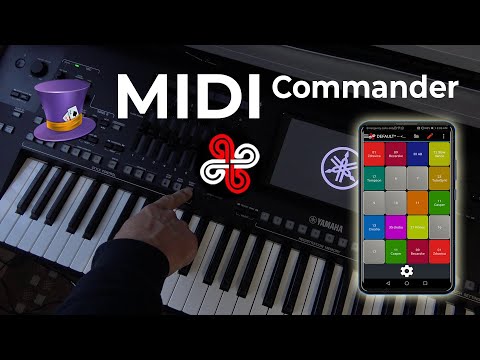 MIDI Commander (Android app) as an external controller for Yamaha Genos
