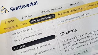 Registering for a Swedish ID Card (Skatteverket) for opening Sweden Bank Account