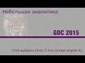 Небольшая аналитика с GDC 2015 (Что выбрать Unity 5 или Unreal engine 4 ...