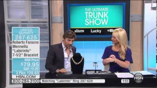 Roberto Faraone Mennella "Labirinto" Crystal Goldtone Sw...