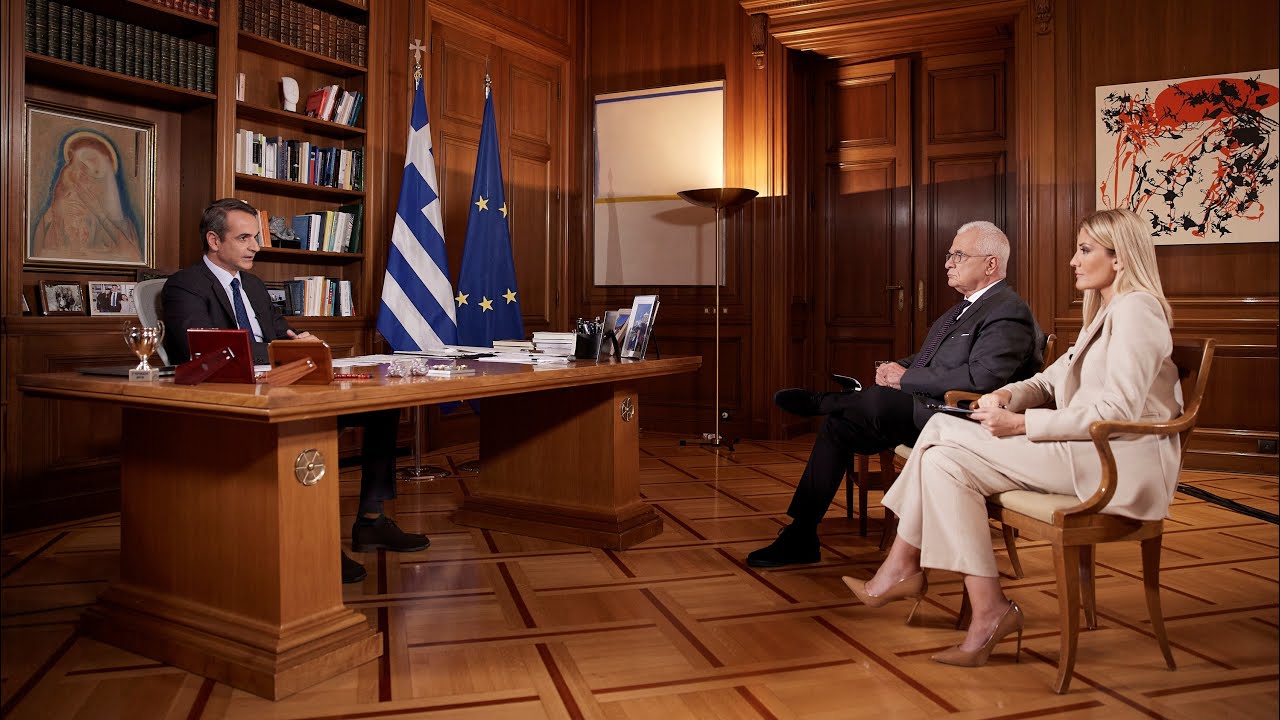 Συνέντευξη του Πρωθυπουργού Κυριάκου Μητσοτάκη στο κεντρικό δελτίο του τηλεοπτικού σταθμού MEGA