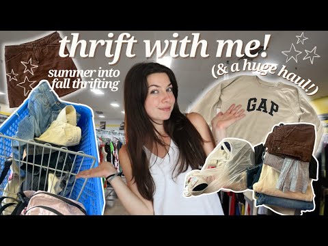 thrift with me + huge try on haul! | pinterest inspired, summer into fall finds