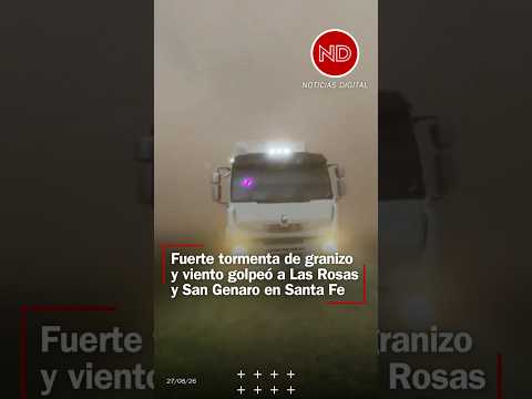 ❗️ Santa Fe: fuerte tormenta de granizo y viento golpeó a Las Rosas y San Genaro