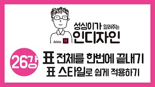 인디자인 표 스타일 (표스타일)